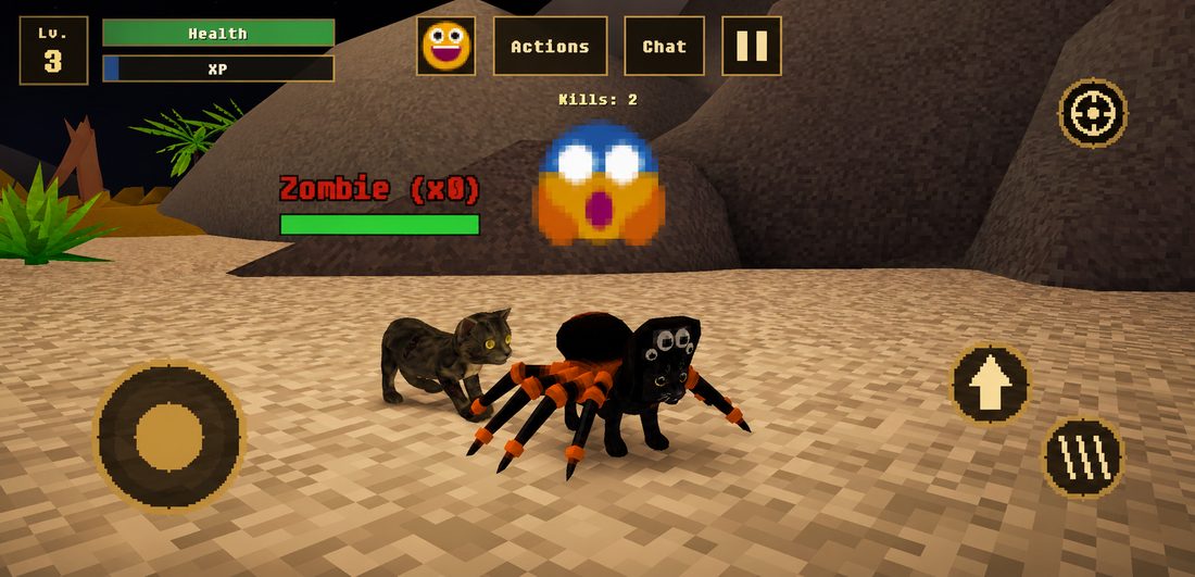 Зомби-режим в Cat Simulator RP — бой кота против врагов в онлайне